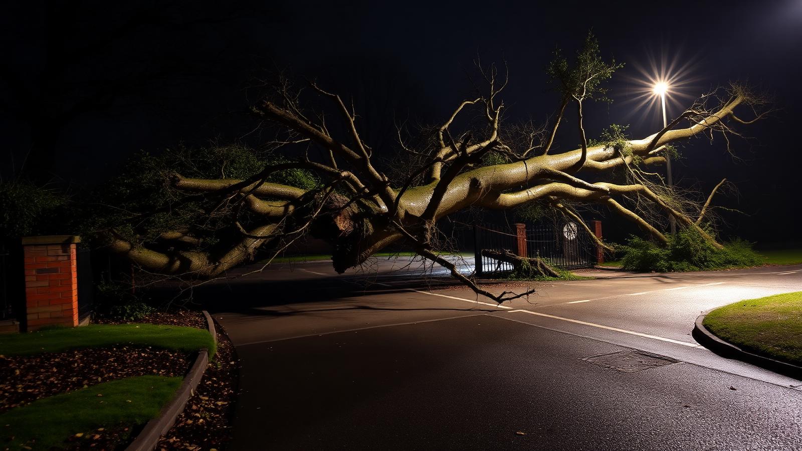 Emergency Tree Work — professional tree surgery service in Staffordshire by RJ Hutchinson