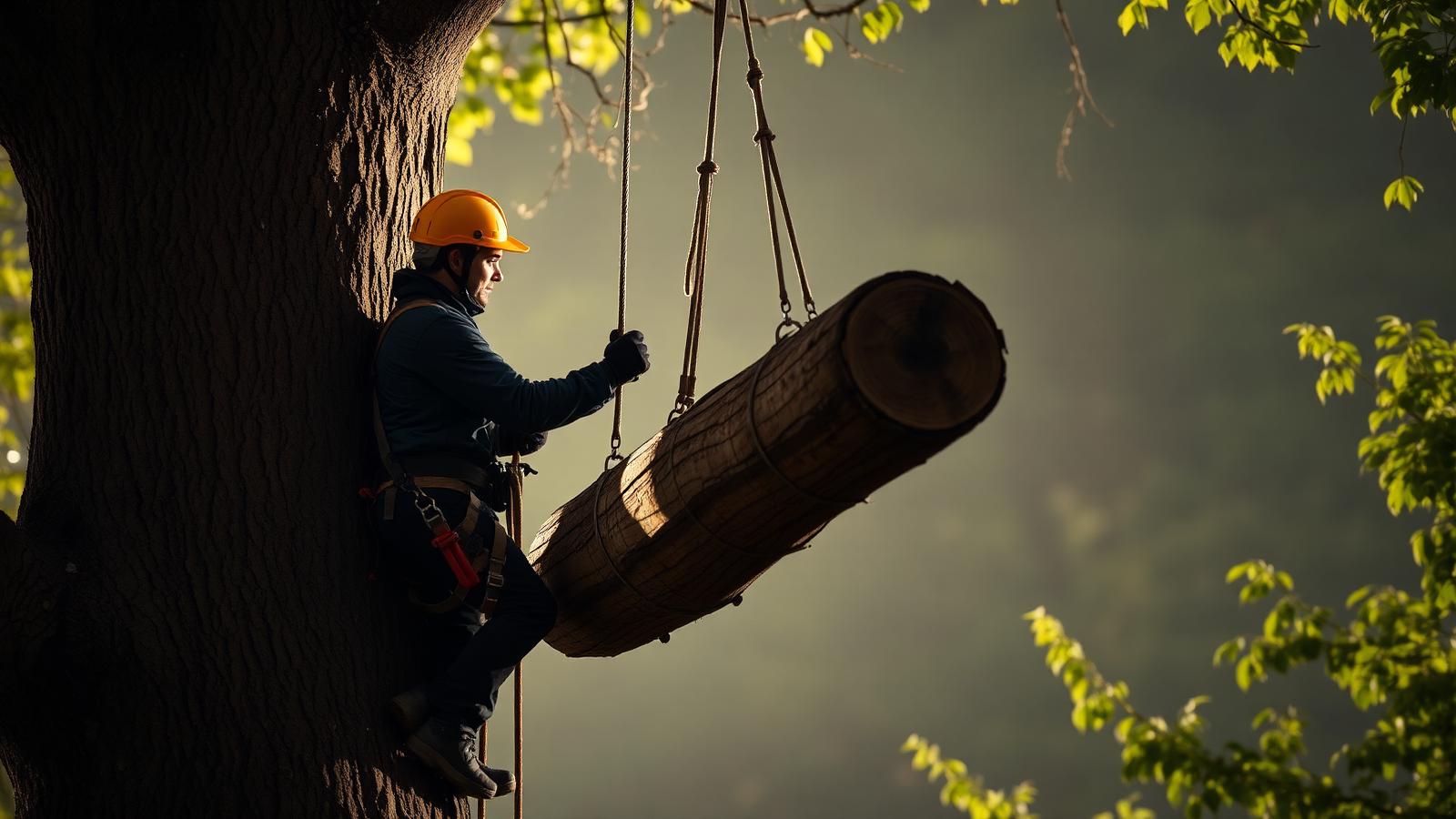 Sectional Tree Dismantling — professional tree surgery service in Staffordshire by RJ Hutchinson